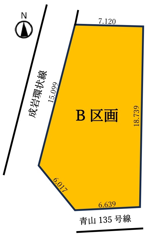半田市青山五丁目　☆土地　B区画☆　建築条件無し　坪単価39.5万円